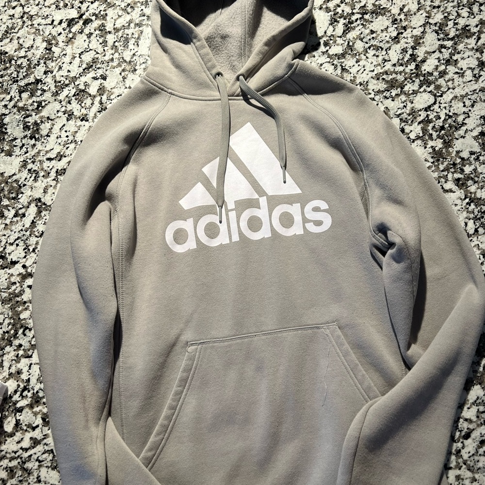 Light gray adidas hoodie